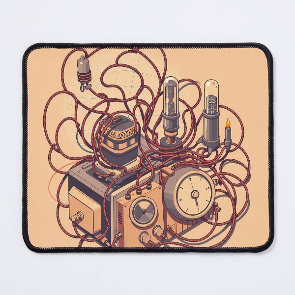 Item preview, Vintage Design Collage Obsolete Gadgets Retro Electronics Historic designed and sold by ART ATTACK ZONE.