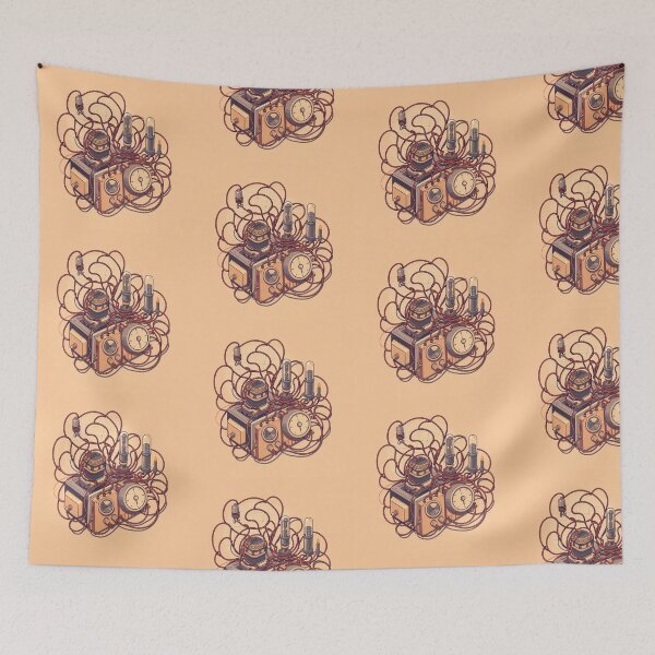 Item preview, Vintage Design Collage Obsolete Gadgets Retro Electronics Historic designed and sold by ART ATTACK ZONE.