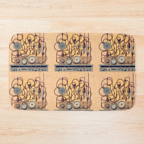 Item preview, Analog Tech Collage Obsolete Gadgets Retro Electronics Historic designed and sold by ART ATTACK ZONE.