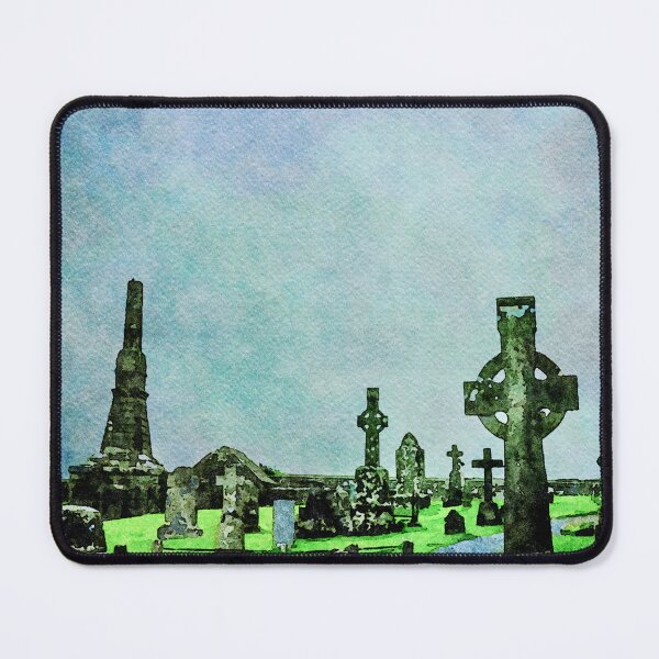 Item preview, Watercolor depiction of the historic Rock of Cashel cemetery in Ireland designed and sold by GestaltImagery.