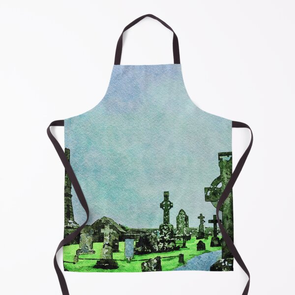 Item preview, Watercolor depiction of the historic Rock of Cashel cemetery in Ireland designed and sold by GestaltImagery.