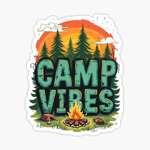 Item preview, camp vibes designed and sold by graphicnew.