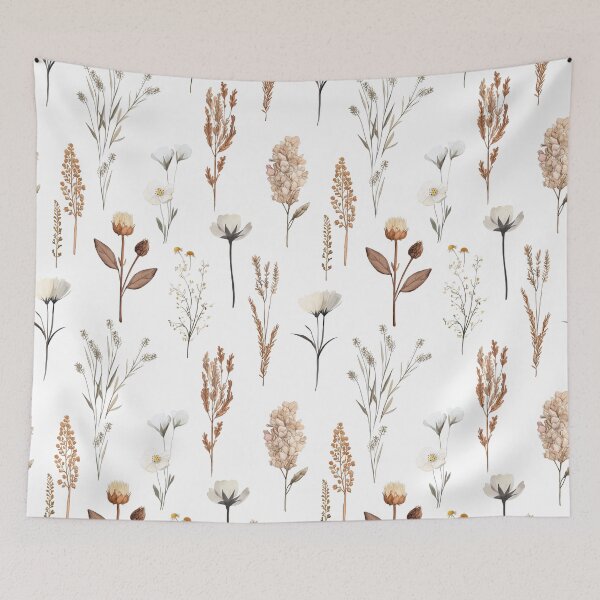Item preview, Dry flowers botanical print. Rustic boho meadow bloom. Autumn bouquet designed and sold by Milatoo.