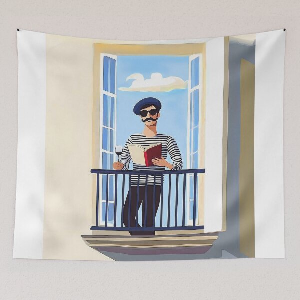 Item preview, French man with beret designed and sold by Ramona-Gliga.