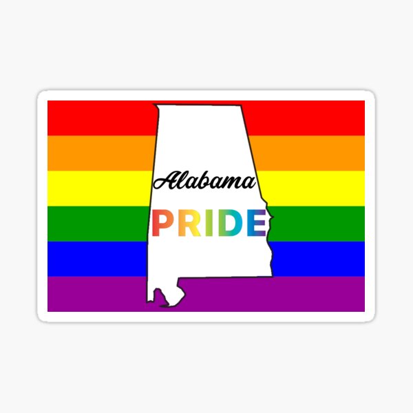 Alabama USA State Gay Pride Home Car Bumper Sticker Decal /'/'SIZES/'/'