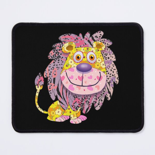 Item preview, Whimsical Floral Cartoon Lion Art Print designed and sold by Psycho-Crazy.