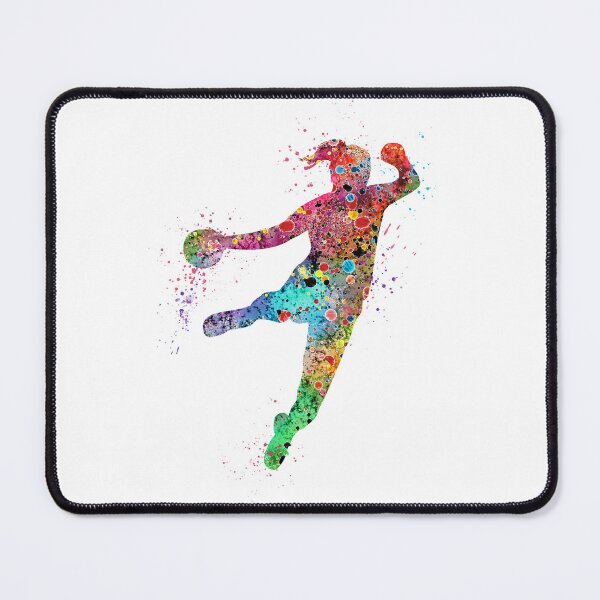 Item preview, Girl Handball Artwork Watercolor Sport Gift designed and sold by LotusGifts.