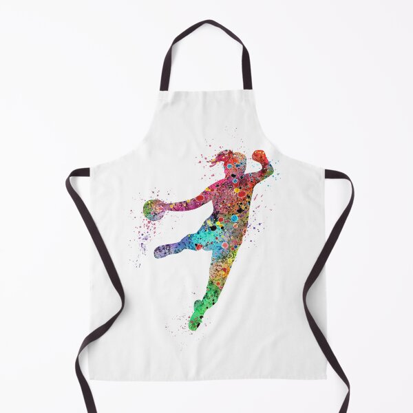Item preview, Girl Handball Artwork Watercolor Sport Gift designed and sold by LotusGifts.