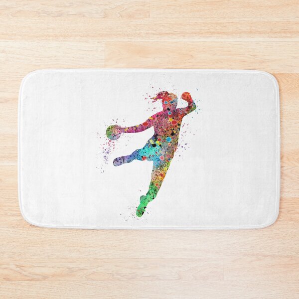 Item preview, Girl Handball Artwork Watercolor Sport Gift designed and sold by LotusGifts.