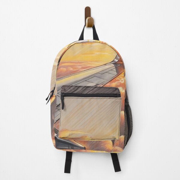 Item preview, Golden Sunrise Flight – Sketch of Airplane Wing Above Clouds designed and sold by EMaviation_.