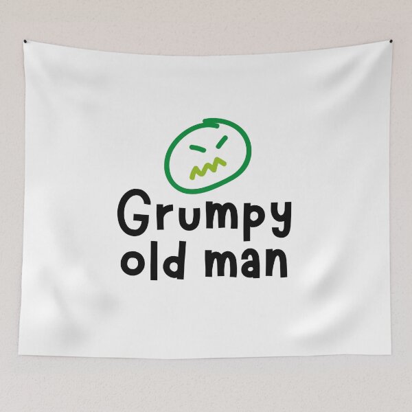 Item preview, Grumpy Old Man, Old man,  grumpy, cat, funnyfits70, Humor, Funny, retro, vintage, funny quotes, animal humor, designed and sold by FunnyFits70.