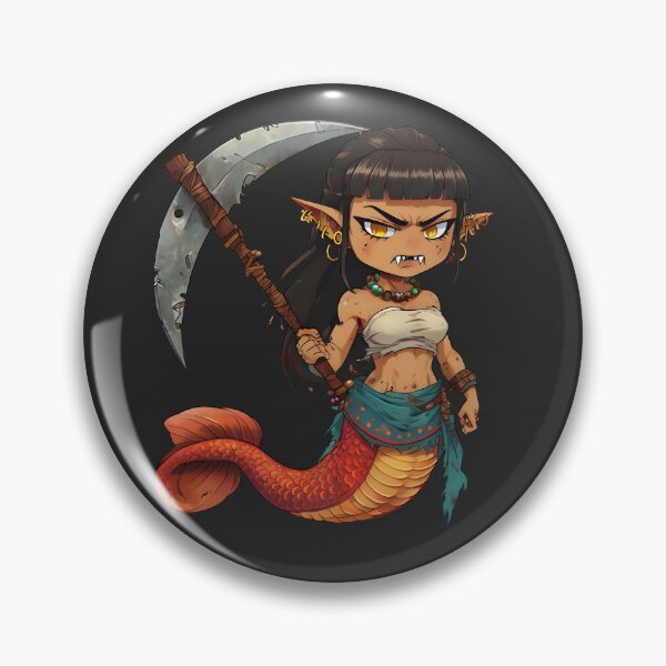 Item preview, Fierce Merfolk Warrior designed and sold by MYTHIC PEEL STICKERS.