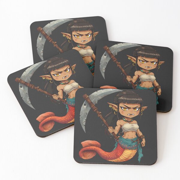 Item preview, Fierce Merfolk Warrior designed and sold by MYTHIC PEEL STICKERS.