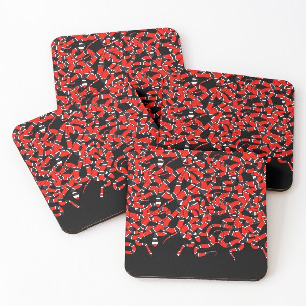 Item preview, Striped Snakes Pattern in Red and Black designed and sold by HotHibiscus.