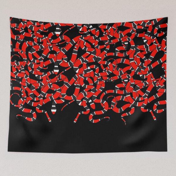Item preview, Striped Snakes Pattern in Red and Black designed and sold by HotHibiscus.