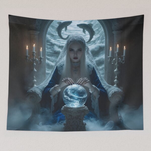 Item preview, Mystic Pisces Oracle – Gothic Fantasy Zodiac Art designed and sold by LaLi-Designs.