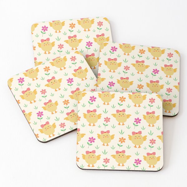 Item preview, Easter Preppy Baby Chicks with red bows and flowers  designed and sold by Yasminepatterns .