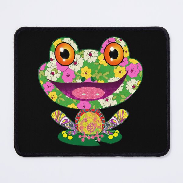 Item preview, Vibrant Floral Frog Art - Whimsical and Colorful Frog Illustration designed and sold by Psycho-Crazy.