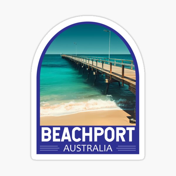 Item preview, Beachport Australia Travel Art Emblem designed and sold by KrisSidDesigns.