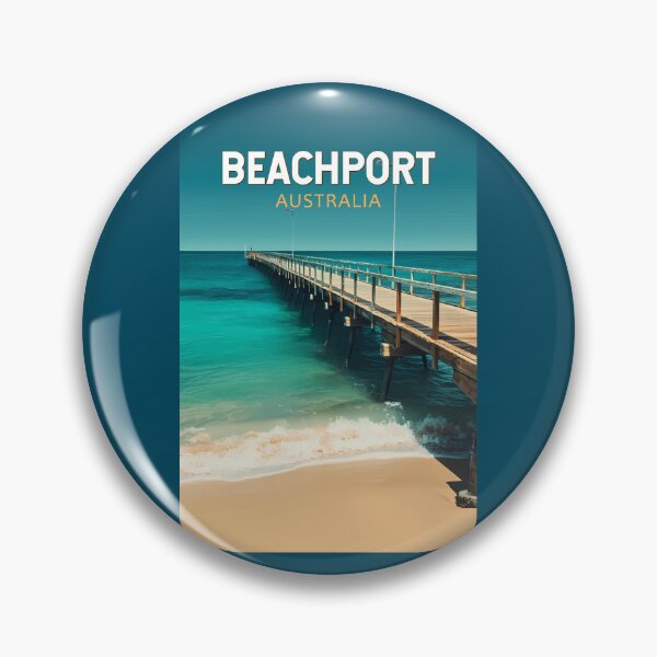 Item preview, Beachport Australia Travel Art Vintage designed and sold by KrisSidDesigns.