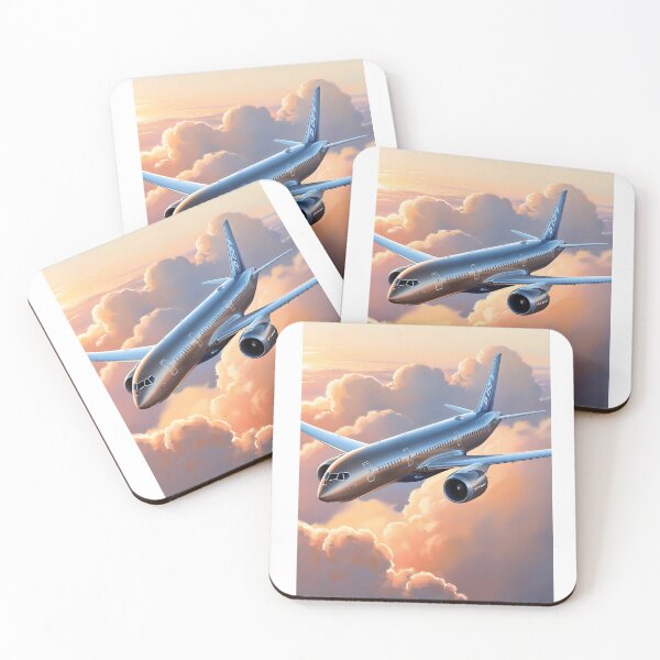 Item preview, Sunrise Flight – Realistic Airliner Above Golden Clouds designed and sold by EMairplanes.