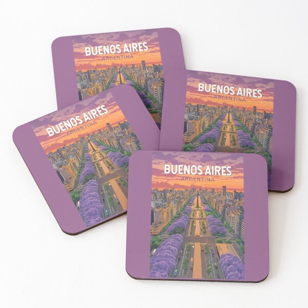 Item preview, Buenos Aires Argentina Travel Art Vintage designed and sold by KrisSidDesigns.