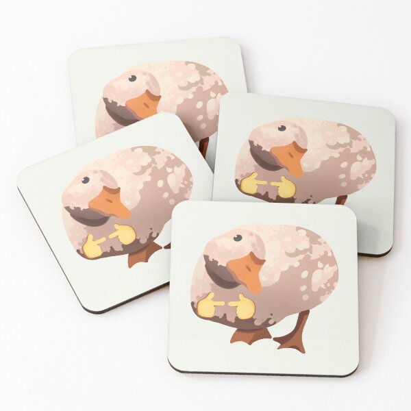 Item preview, Duck with two hands touching emoji meme designed and sold by Asutip.
