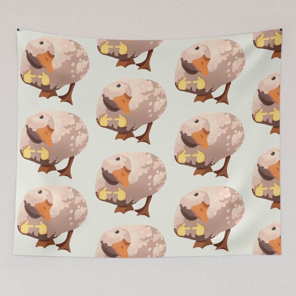 Item preview, Duck with two hands touching emoji meme designed and sold by Asutip.