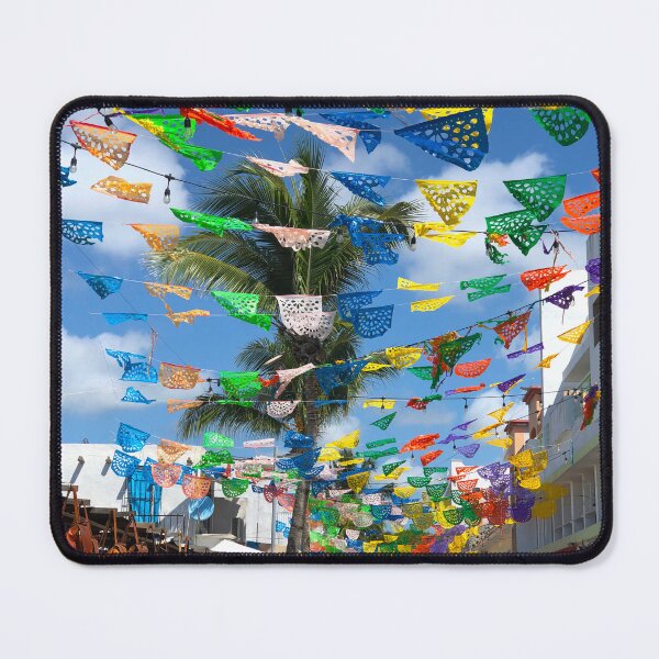 Item preview, Colorful Papel Picado in Playa del Carmen | Mexico Travel Photography designed and sold by YemmyZImages.