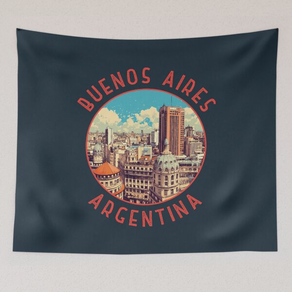 Item preview, Buenos Aires Argentina Retro Distressed Circle designed and sold by KrisSidDesigns.