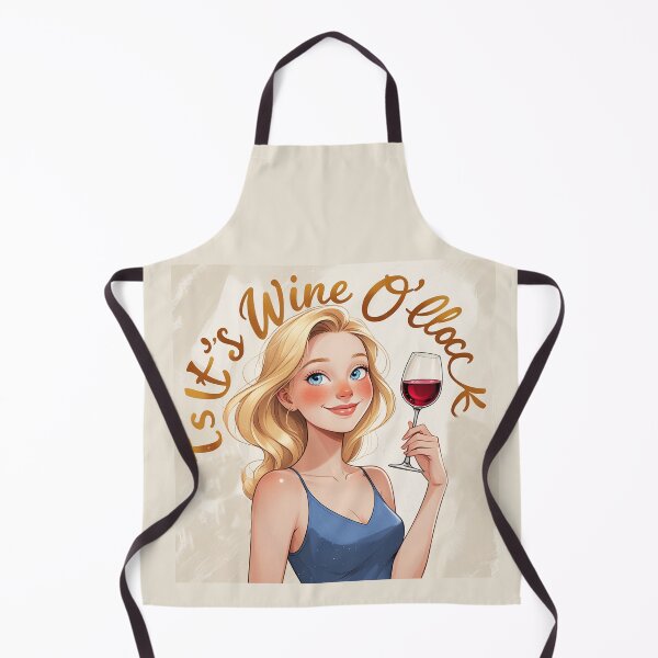 Item preview, Its Wine O'Clock Cute Blonde Girl beautiful poster art designed and sold by Vintage Designs +.
