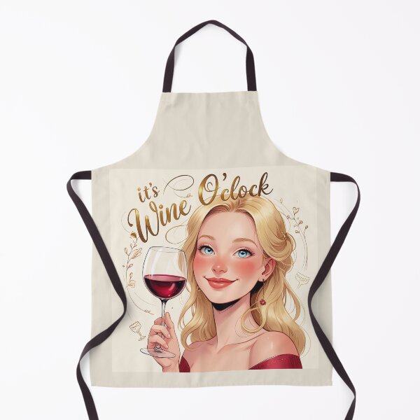 Item preview, Its Wine O'Clock! Cute Blonde Girl beautiful poster art designed and sold by Vintage Designs +.