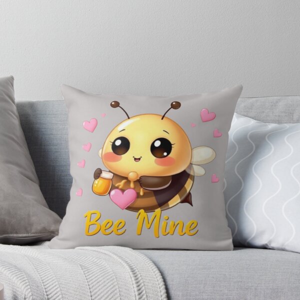 Item preview, Bee Mine – Cute Kawaii Bee Pun Design designed and sold by on_point_print_studio.