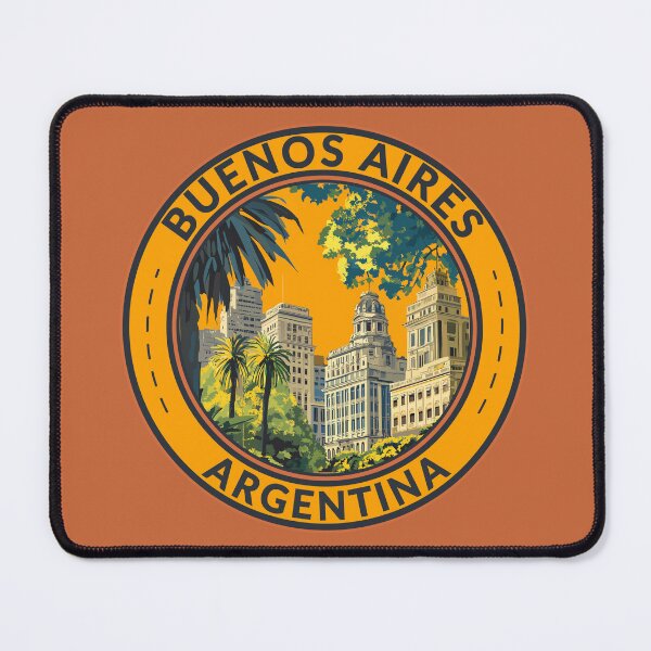 Item preview, Buenos Aires Argentina Travel Art Badge designed and sold by KrisSidDesigns.