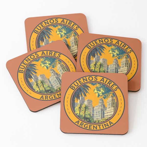 Item preview, Buenos Aires Argentina Travel Art Badge designed and sold by KrisSidDesigns.