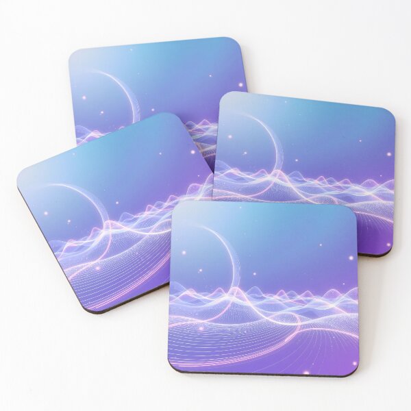 Item preview, Space Waves Light Color Digital Art Modern Illustration designed and sold by ART ATTACK ZONE.
