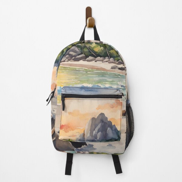 Item preview, La Digue Island: Watercolor Sunset Seychelles Beauty designed and sold by LSVart.