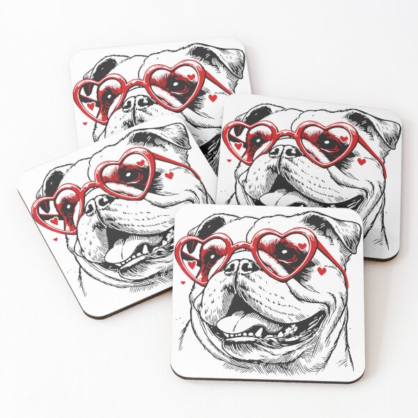 Item preview, Funny English Bulldog Dog Valentines Day designed and sold by TomFrontierArt.