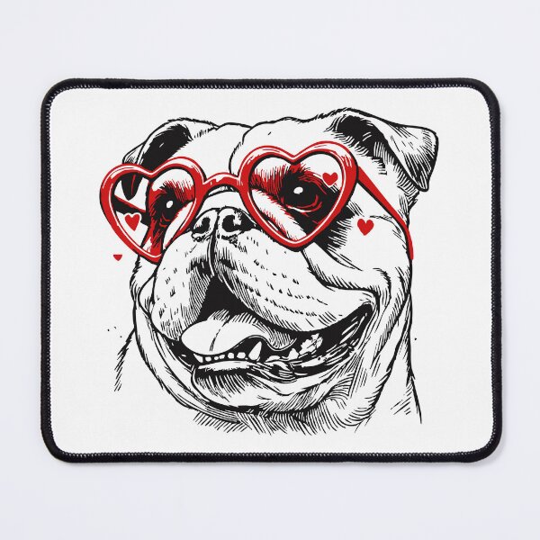 Item preview, Funny English Bulldog Dog Valentines Day designed and sold by TomFrontierArt.