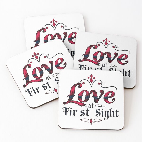Item preview, Love at First Sight - Romantic & Cute T-Shirt   designed and sold by Design Fusion.