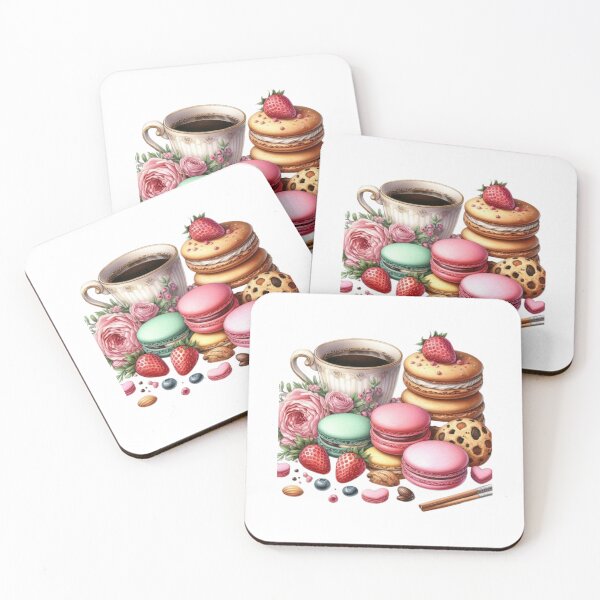Item preview, Sweeten your day with colorful macarons designed and sold by GirlsWithCoffee.