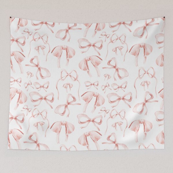 Item preview,  Preppy Pale Pink Watercolor Goth Girlie Bows Ribbons designed and sold by UtArt.
