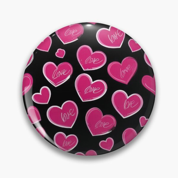 Item preview, valentines art pattern pink hearts on a black background,valentine hearts ,hearts pattern,Valentines Day Pattern,valentines background designed and sold by Expressions-Sel.