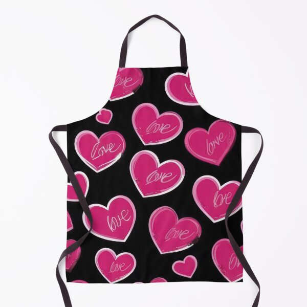 Item preview, valentines art pattern pink hearts on a black background,valentine hearts ,hearts pattern,Valentines Day Pattern,valentines background designed and sold by Expressions-Sel.