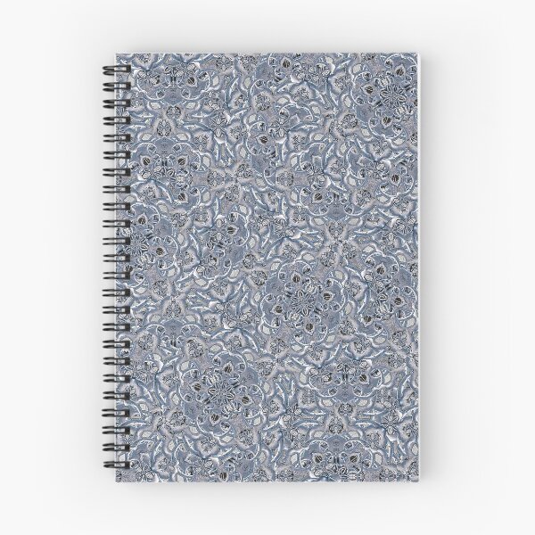 Item preview, Blue complex mandala style print pattern design designed and sold by DFLC Prints.