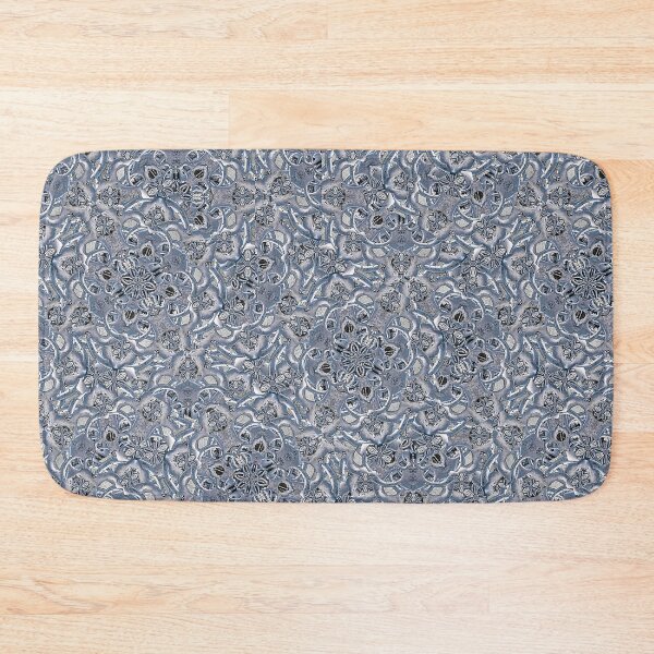 Item preview, Blue complex mandala style print pattern design designed and sold by DFLC Prints.