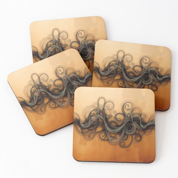Item preview, Music Waves Light Color Digital Art Modern Illustration designed and sold by ART ATTACK ZONE.