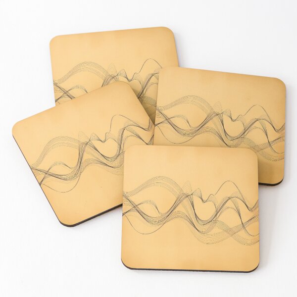 Item preview, Black Waves Light Color Digital Art Modern Illustration designed and sold by ART ATTACK ZONE.