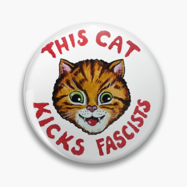Item preview, This cat kicks fascists designed and sold by kathy archbold.