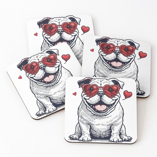 Item preview, Funny English Bulldog Dog Valentines designed and sold by TomFrontierArt.